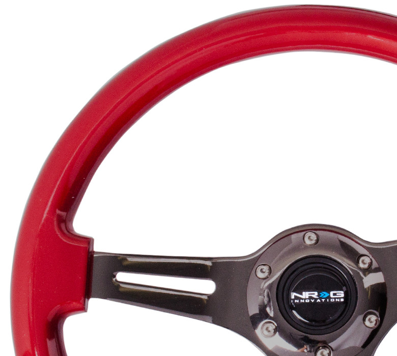 NRG Classic Wood Red Steering Wheel | MrSteeringWheel