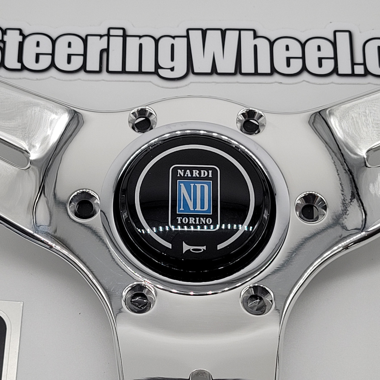 Nardi Deep Corn 350mm Leather Polished Spoke Steering Wheel