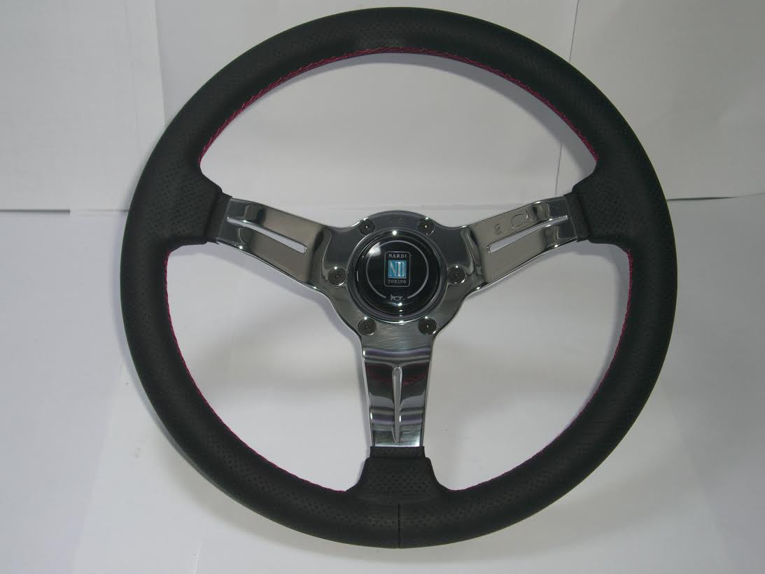 Nardi Deep Corn 330mm Leather Polished Spoke Steering Wheel