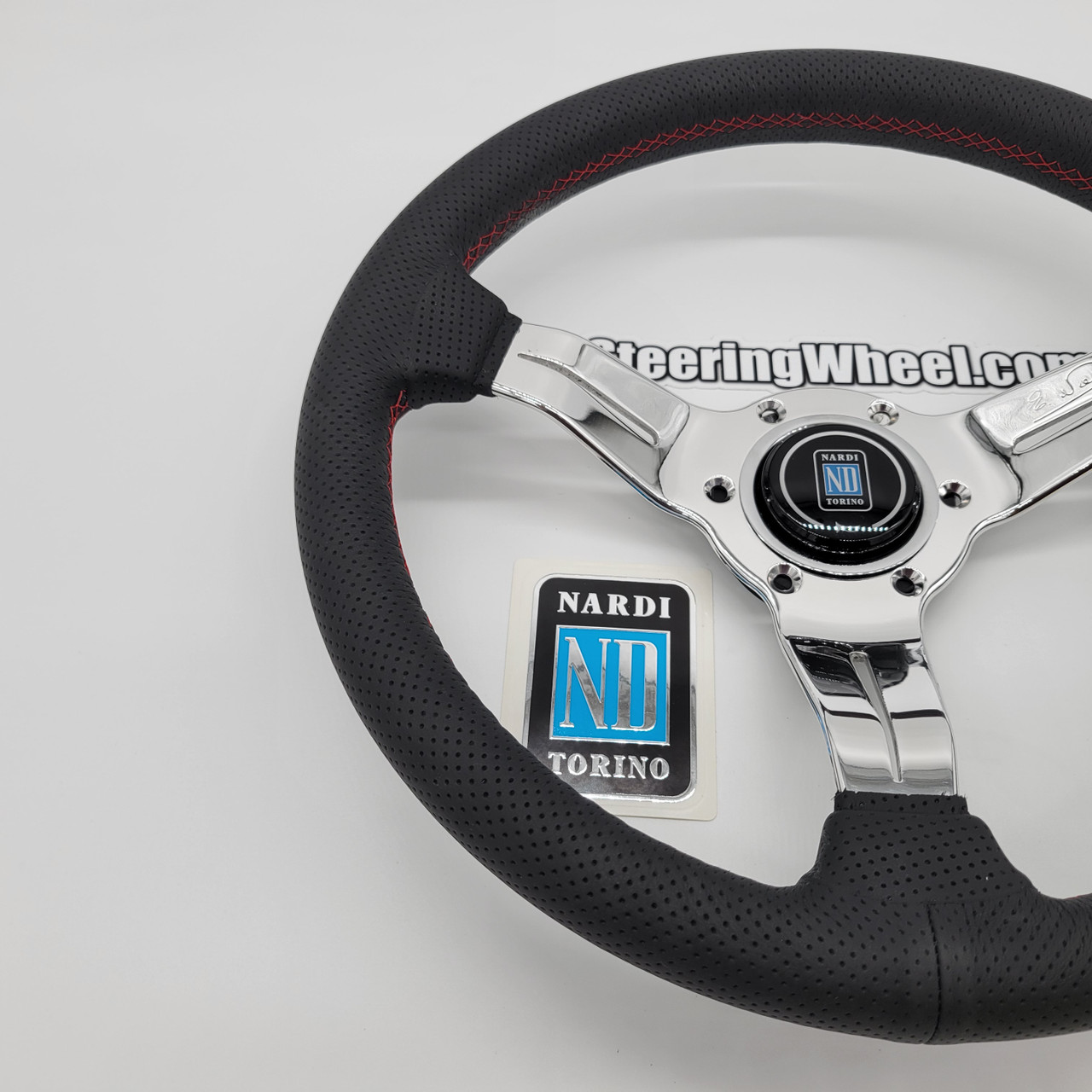Nardi Deep Corn 330mm Leather Polished Spoke Steering Wheel
