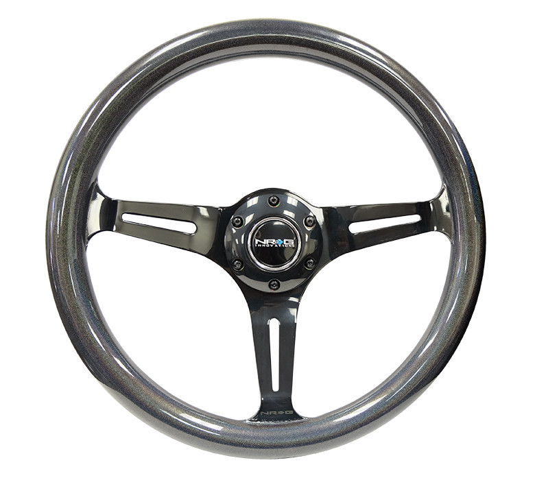 NRG Classic Chameleon Black Chrome Steering Wheel | MrSteeringWheel