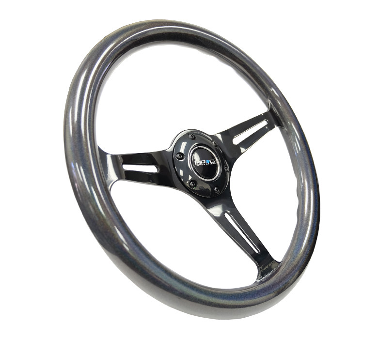 NRG Classic Chameleon Black Chrome Steering Wheel | MrSteeringWheel