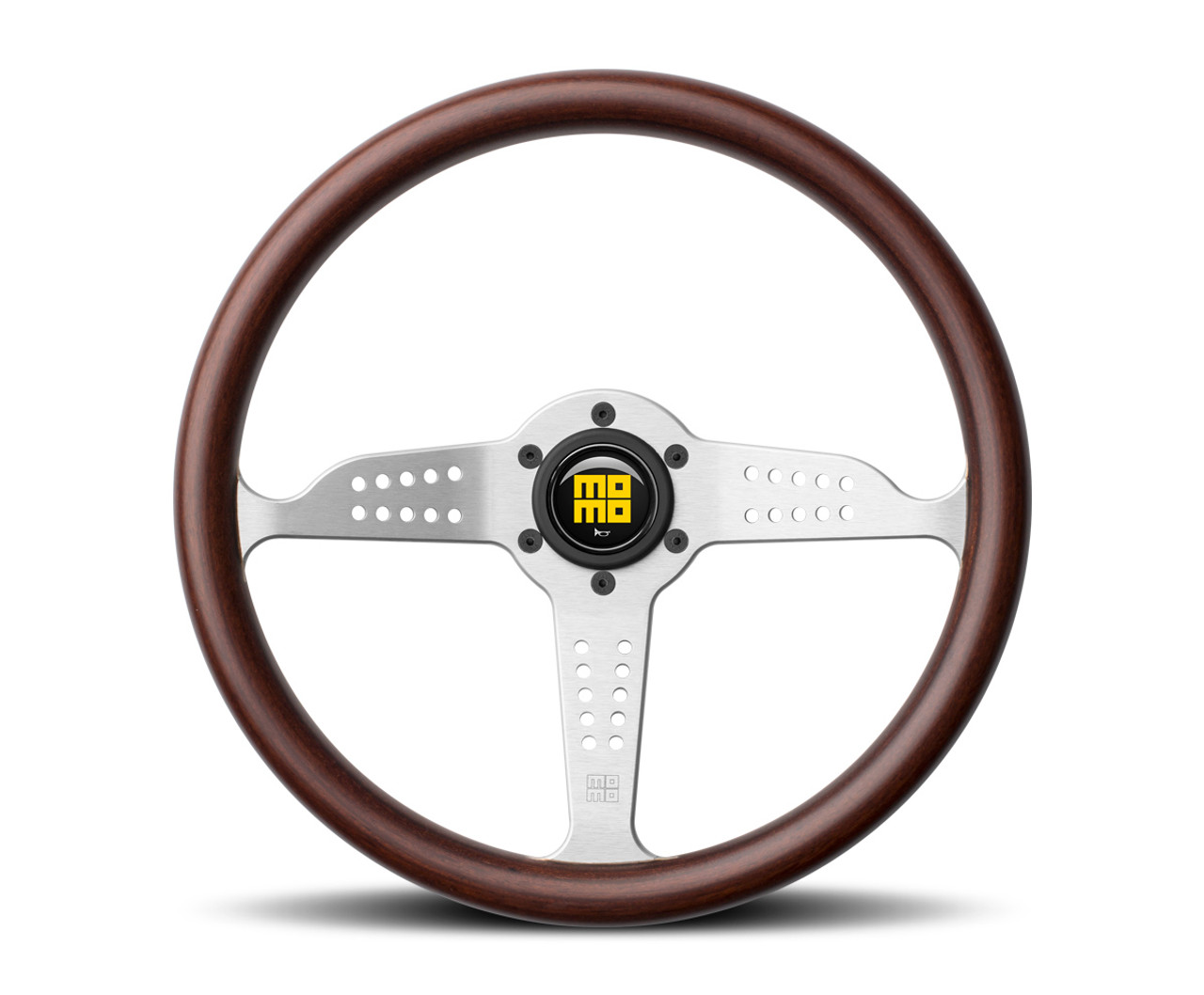 MOMO Grand Prix 350mm Mahogany Wood Walnut Matte Steering Wheel - GRA35WD0B