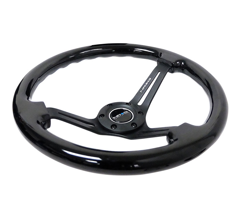 NRG RST-018BK-MC 強化ステアリング 木製 クロームスポーク NRG Reinforced Wood RST-018BK-BK | MrSteeringWheel