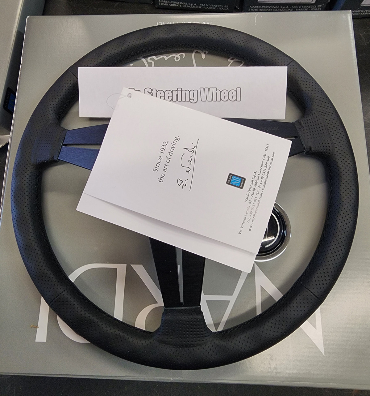 Nardi Deep Corn Black Stitch Steering Wheel | MrSteeringWheel