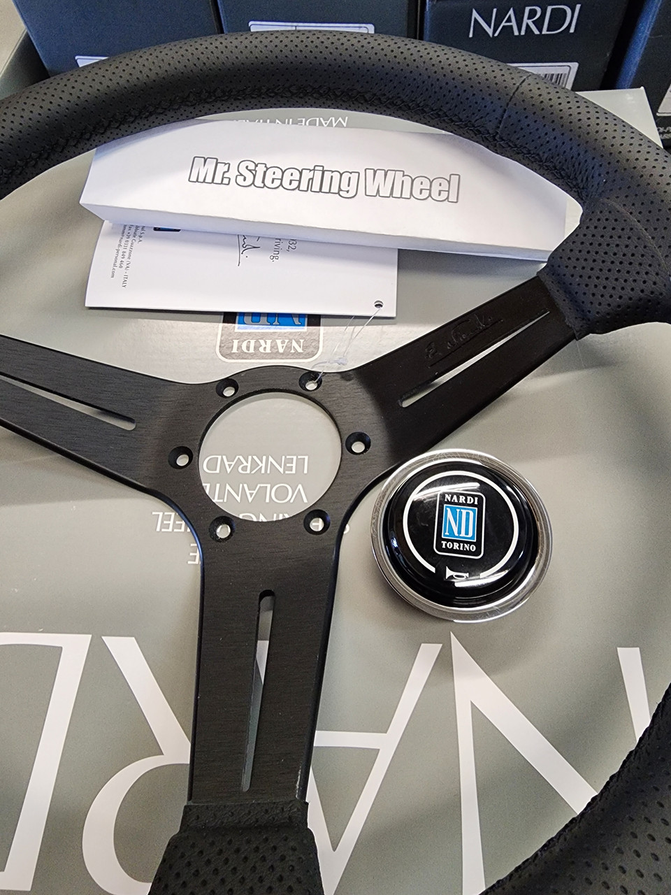 Nardi Deep Corn Black Stitch Steering Wheel | MrSteeringWheel