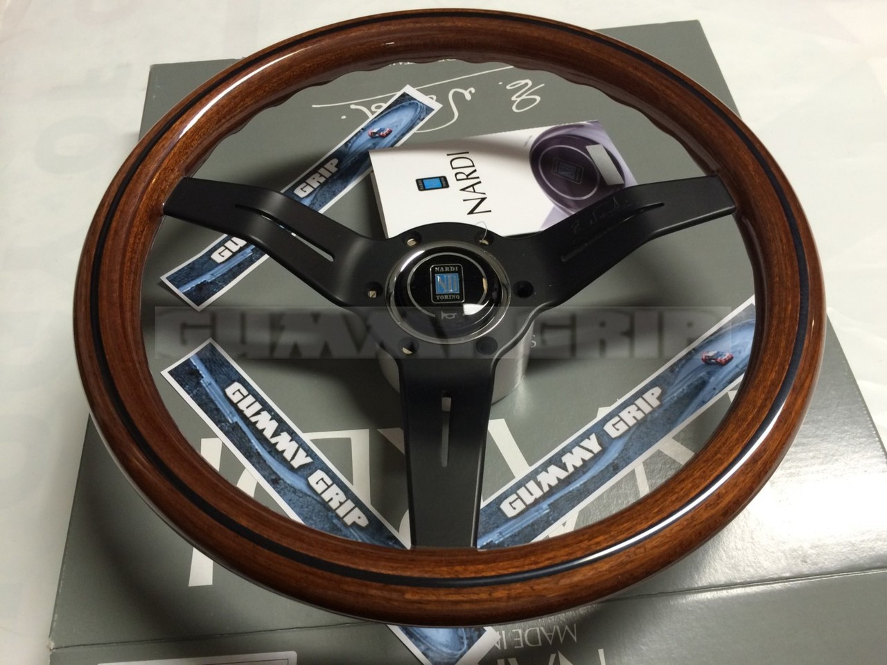 Nardi Deep Corn Wood Black Steering Wheel | MrSteeringWheel