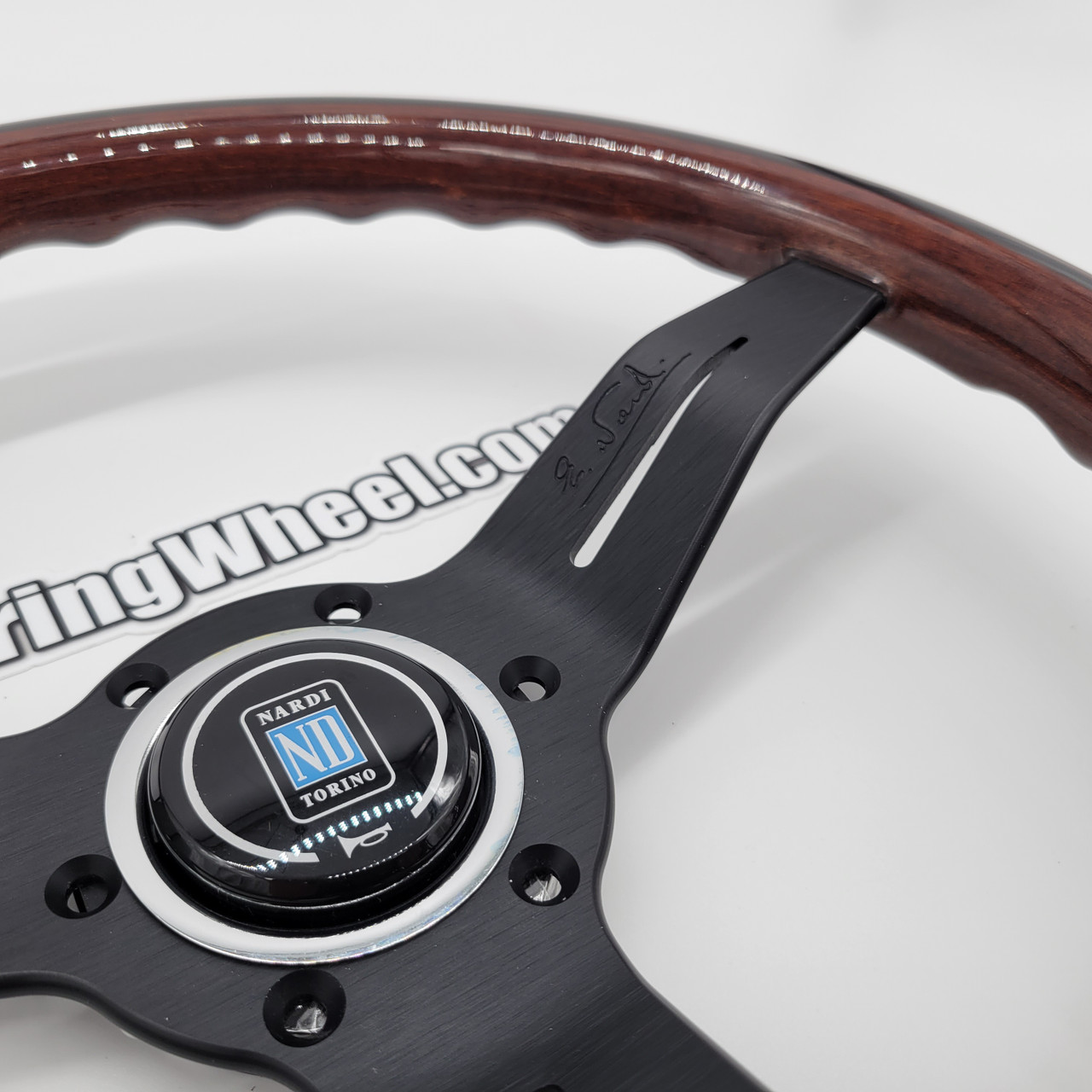 Nardi Deep Corn Wood Black Steering Wheel | MrSteeringWheel