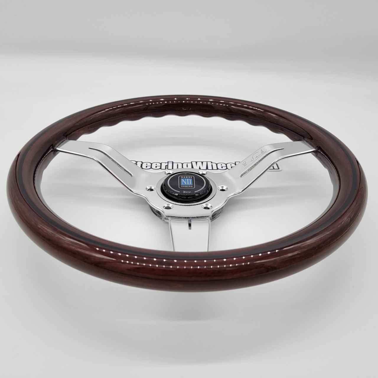 Nardi Deep Corn Wood Silver Steering Wheel | MrSteeringWheel
