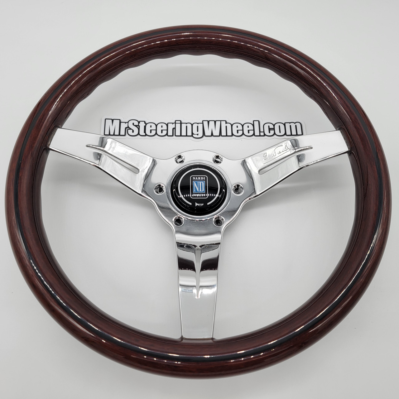 Nardi Deep Corn Wood Silver Steering Wheel | MrSteeringWheel
