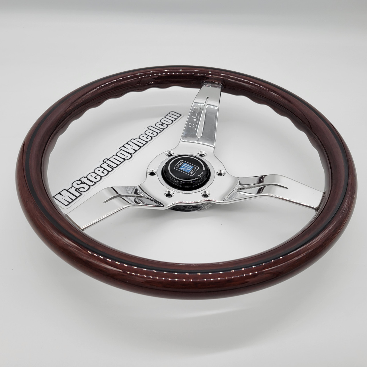 Nardi Deep Corn Wood Silver Steering Wheel | MrSteeringWheel
