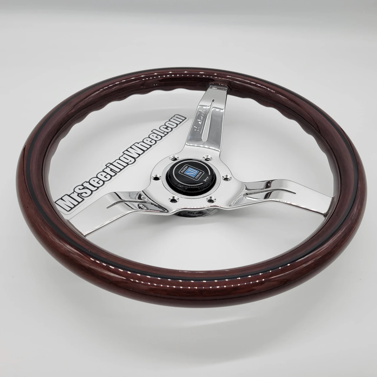 Nardi Deep Corn Wood Silver Steering Wheel | MrSteeringWheel