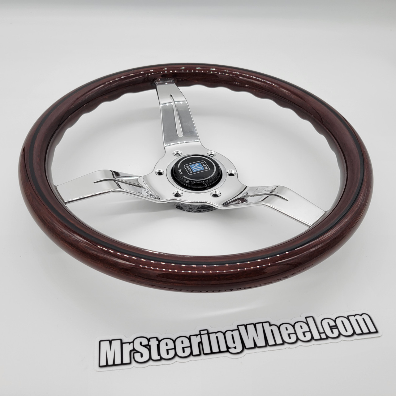 Nardi Deep Corn Wood Silver Steering Wheel | MrSteeringWheel