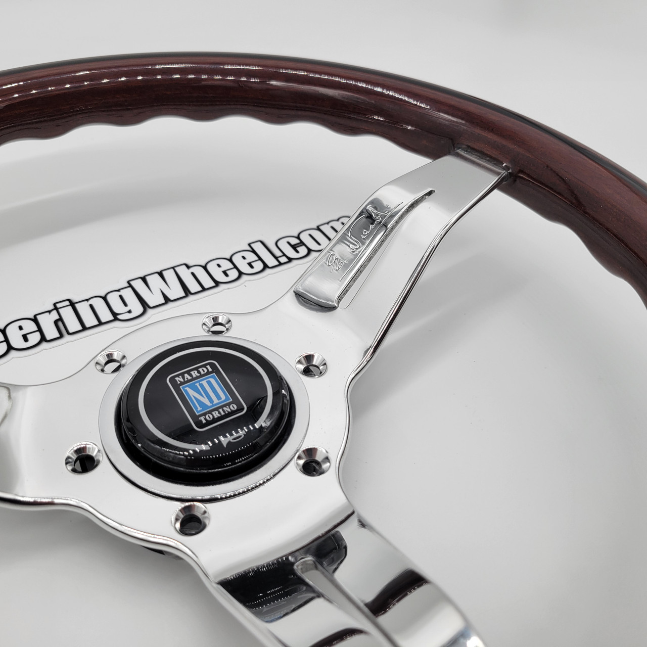 Nardi Deep Corn Wood Silver Steering Wheel | MrSteeringWheel