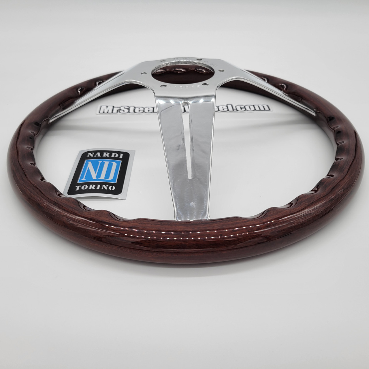 Nardi Deep Corn 350mm Wood Silver Steering Wheel | MrSteeringWheel