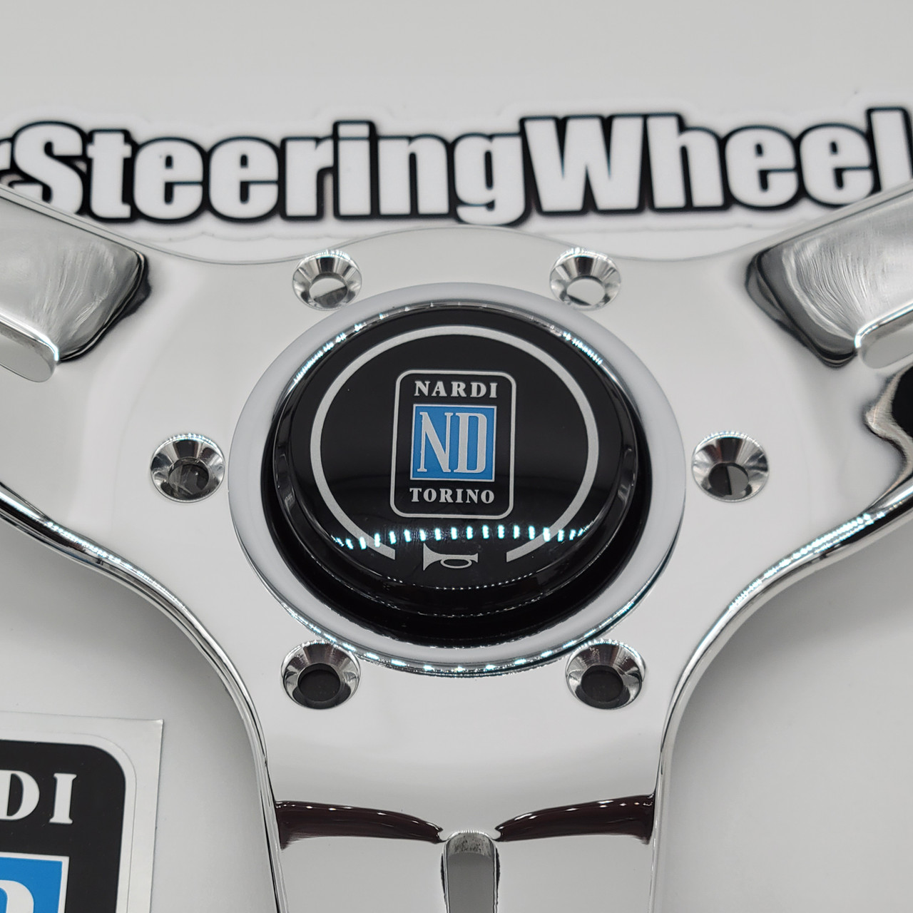 Nardi Deep Corn 350mm Wood Silver Steering Wheel | MrSteeringWheel