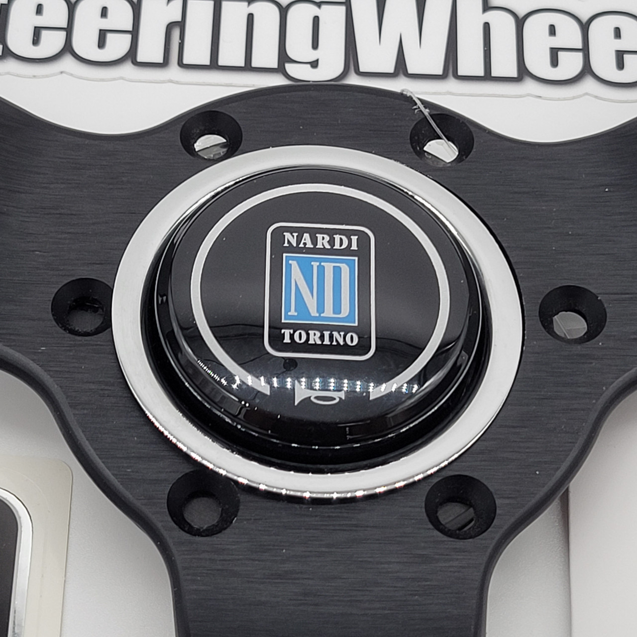 Nardi Deep Corn 330mm Leather Red Stitching Steering Wheel