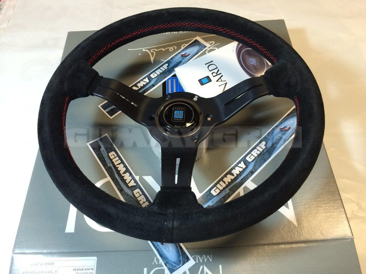 Nardi Deep Corn 330mm Suede Steering Wheel | MrSteeringWheel