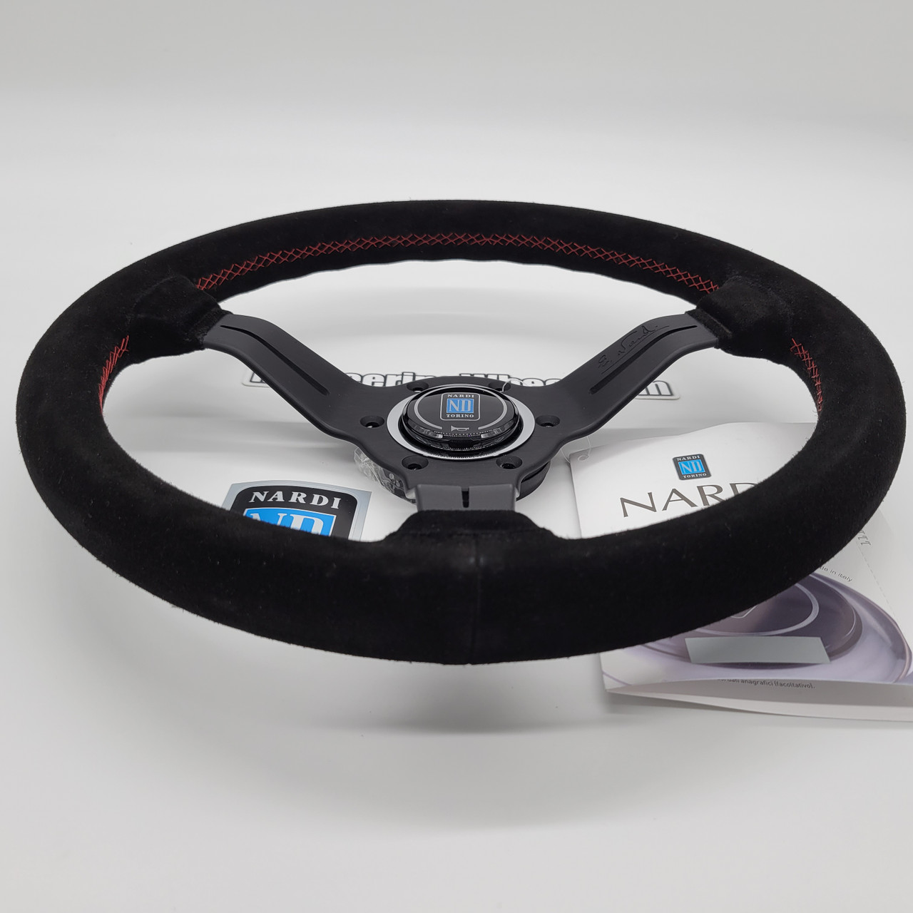 Nardi Deep Corn 330mm Suede Steering Wheel | MrSteeringWheel