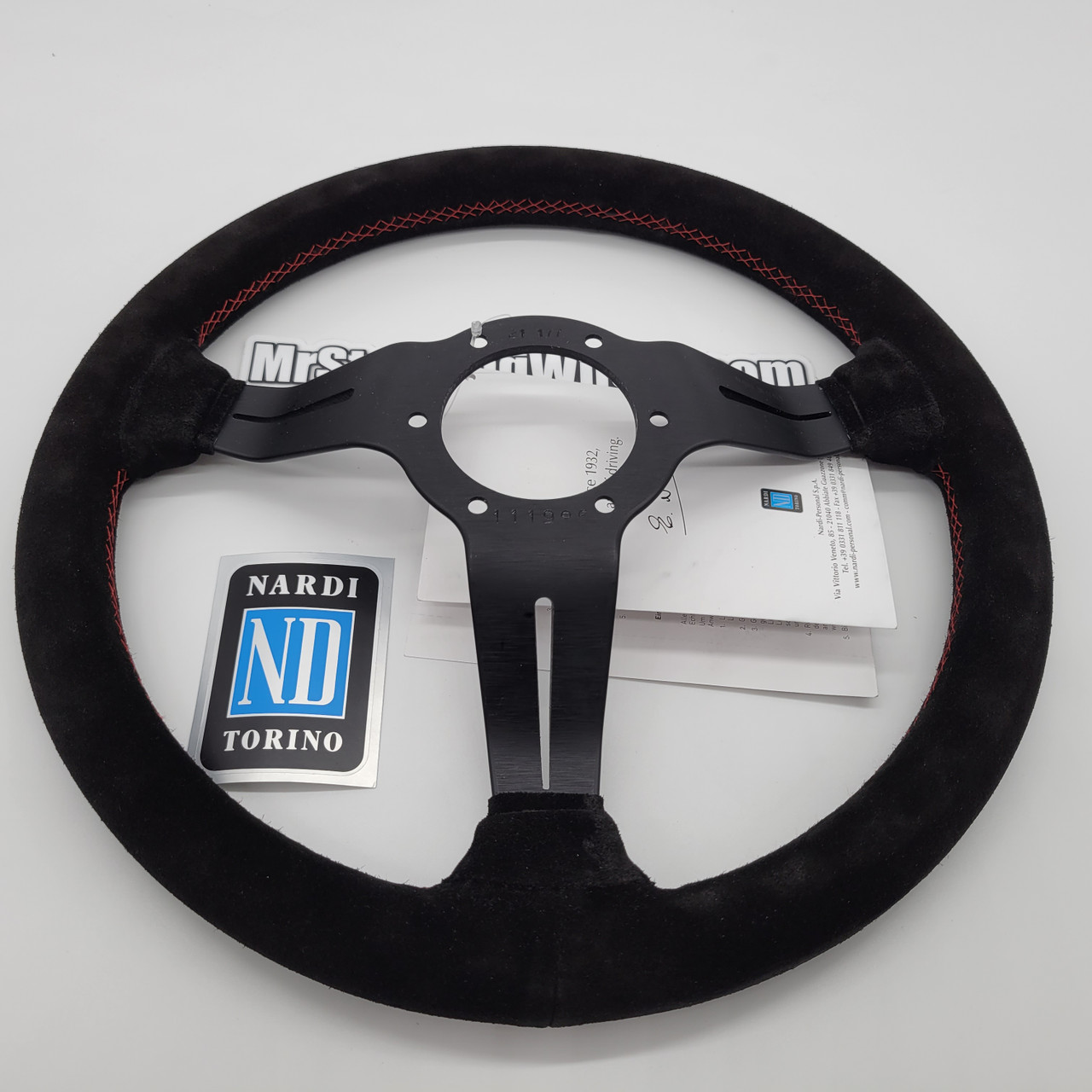Nardi Deep Corn 330mm Suede Steering Wheel | MrSteeringWheel
