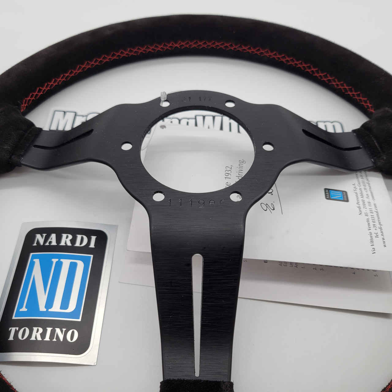 Nardi Deep Corn 330mm Suede Steering Wheel | MrSteeringWheel