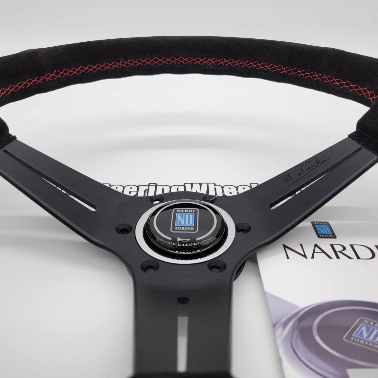 Nardi Deep Corn 350mm Suede Steering Wheel | MrSteeringWheel