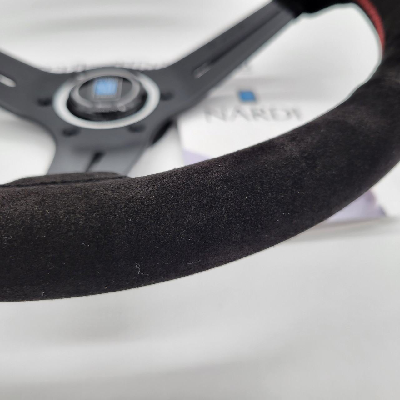 Nardi Deep Corn 350mm Suede Steering Wheel | MrSteeringWheel