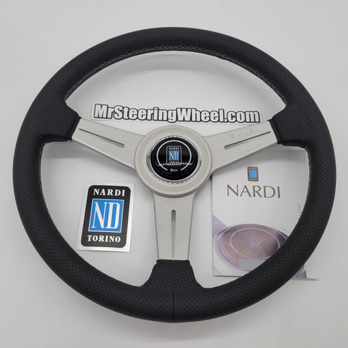 Nardi ND Classic 340mm Wood Silver Steering Wheel