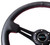 NRG 350mm Sport Steering Wheel (3" Deep) Black Leather with Red Stitching