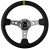 NRG Steering Wheel - 3" Deep Dish - Black Leather - Gun Metal Spoke (ST-006GM-Y)