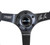 NRG 350mm Race Series Steering wheel (3" Deep) - Black Leather w/ black baseball stitching - Matte Black spoke