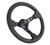 NRG 350mm Race Series Steering wheel (3" Deep) - Black Leather w/ black baseball stitching - Matte Black spoke