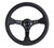 NRG 350mm Race Series Steering wheel (3" Deep) - Black Leather w/ black baseball stitching - Matte Black spoke