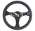 NRG 350mm Race Series Steering wheel (3" Deep) - Black Leather w/ black baseball stitching - Matte Black spoke