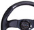 NRG 320mm Flat Bottom Carbon Fiber with Black Leather Black Stitch Steering Wheel 