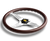 MOMO Super Grand Prix 350mm Mahogany Wood Walnut Matte Steering Wheel - Chrome Spoke - GRA35WD0P