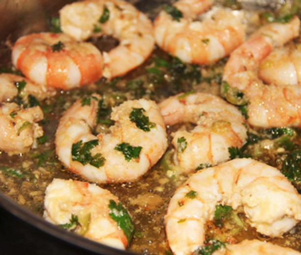 Cilantro Garlic Shrimp