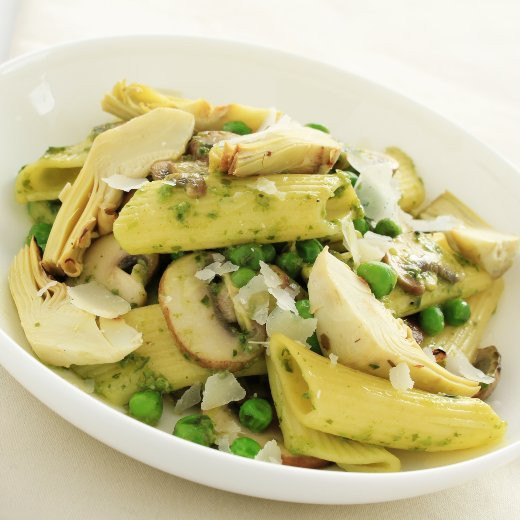 Mushroom Avocado Greens Pasta