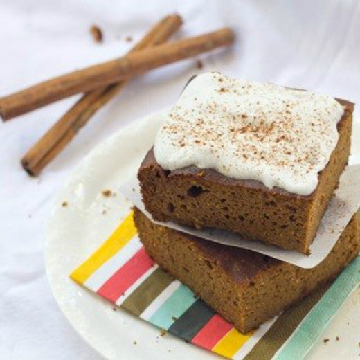 Pumpkin Bars with Coconut Whipped Cream