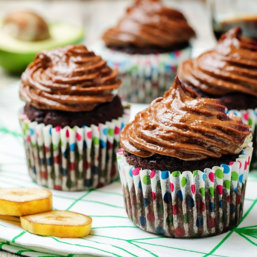 Sweet Zucchini Muffins With Choco Yogurt Frosting