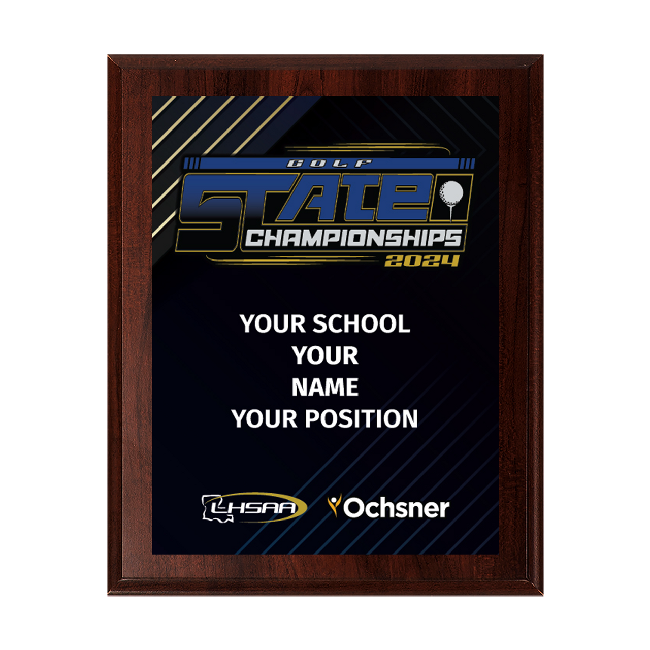 2024 LHSAA Golf State Championships 8x10 Plaque 2024 LHSAA Golf State Championships 8x10 Plaque