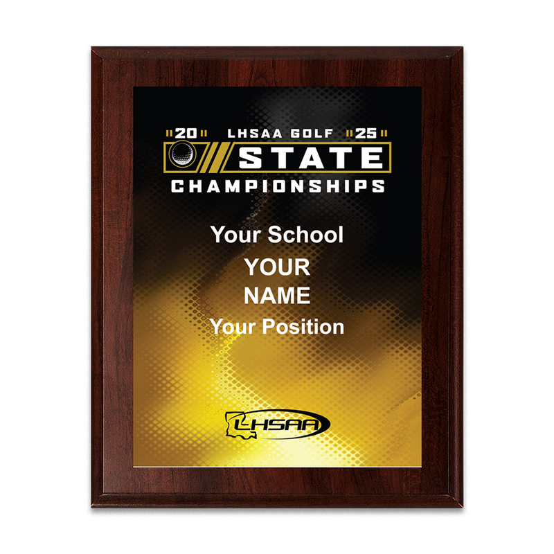 2025 LHSAA Golf 8x10 Plaque