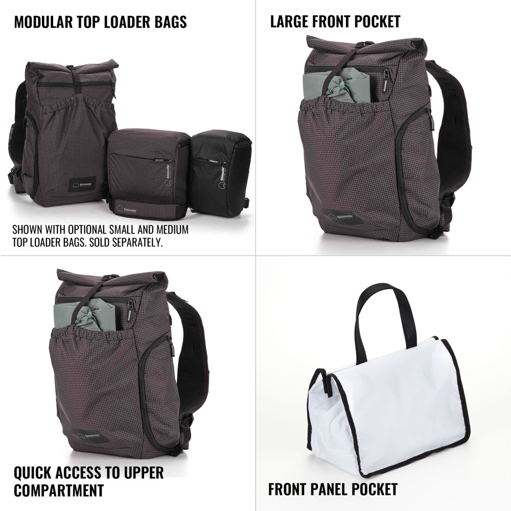 Shimoda Sac à dos Side Lite 22 - Noir/Blanc (520-370)