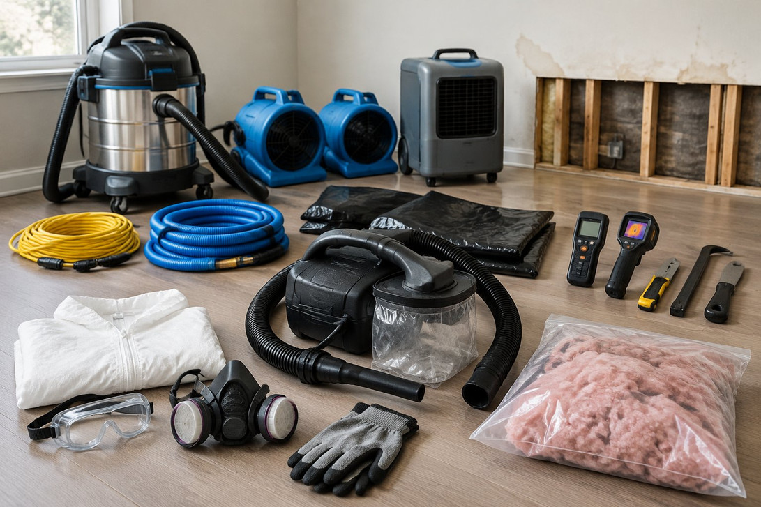 Water Damage Restoration Equipment Checklist (Including the Insulation Removal Kit)