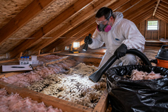 Bat Droppings in the Attic: Guano Cleanup, Histoplasmosis Risk and Insulation Removal
