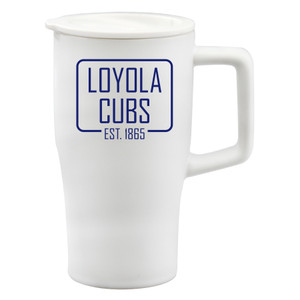 17 oz White Ceramic Trader Mug