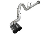 aFe Power Ford Diesel Trucks 17-26 V8-6.7L td Rebel XD Series 4 IN 409 Stainless Steel DPF-Back Exhaust wDual Black Tips 49-43102-B