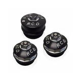 6.0 Powerstroke Billet Aluminum Filter Cap Kit (Upper Fuel Lower Fuel Oil Filter Included
