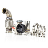 2008-10 6.4 Power Stroke Waste Gate Kit. (Tial MV-S/R Wastegate SS Elbow and Flex Weld Spigot Regulator Fitting Clamps and Signal Hose)