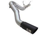 aFe Power Dodge RAM Diesel Trucks 13-18 L6-6.7L td Large Bore-HD 5 IN 409 Stainless Steel DPF-Back Exhaust System wBlack Tip 49-42051-1B